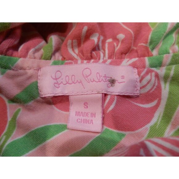 Lilly Pulitzer Women's Maxi Pink Green Floral Dress Size Small - Picture 4 of 4